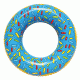 Sportsstuff Blueberry Donut Food Series Inflatable Pool Lounge, Blue, 54-3002