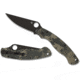 Spyderco Military 2 Folding Knife by Sal Glesser, 4in, Plain Black DLC CPM S30V, Drop Point Blade, Digital Camo G10 Handle Includes Pocket Clip, C36GPCMOBK2