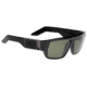 Spy Optic Blok Sunglasses Shiny Black Frame Grey Green Polarized Lenses