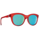 Spy Optic Boundless Women's Sunglasses, Translucent Red Frame, Bronze w/ Light Blue spectra Mirror Lens, Medium/Large, 101597