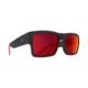 Spy Optic Cyrus Single Vision Prescription Sunglasses, Soft Matte Black/Red Fade Frame, 673180803673SV