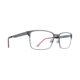 Spy Optic Dax Single Vision Prescription Eyeglasses, Gunmetal/Black Red Frame, 573496621000SV