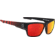 Spy Optic Dirty Mo 2 Single Vision Prescription Sunglasses, Matte Black Red Burst Frame, Polarized, 6700000000018SV