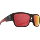 Spy Optic Dirty Mo 2 Single Vision Prescription Sunglasses, Matte Black Red Burst Frame, Polarized, 6700000000018SV