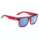 Spy Optic Discord Single Vision Prescription Sunglasses, Trans Red Frame, Happy Bronze W/ Light Blue Spectra Lens-673119114362SV