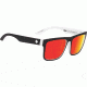 Spy Optic Discord Sunglasses, Whitewall Frame, Happy Gray Green W/Red Spectra Lens, 673119209365