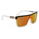 Spy Optic Flynn Sunglasses w/ Black White Frame &amp; Grey Red Flash Mirror Lens