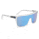 Spy Optic Flynn Sunglasses w/ Matte Shiny Clear Frame &amp; Grey Green Blue Spectra Lens