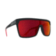 Spy Optic Flynn Sunglasses, Soft Matte Black/Red Fade Frame, Happy Gray/Green w/Red Flash Lens, 670323803673