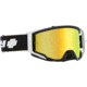 Spy Optic Foundation Plus Matte Motocross Goggles w/ Gold Spectra Mirror HD Clear, White, One Size, 110277
