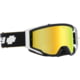 Spy Optic Foundation Plus Matte Motocross Goggles w/ Gold Spectra Mirror HD Clear, White, One Size, 110277