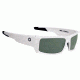 Spy Optic General Sunglasses, Matte White Frame, Happy Gray Green Lens 673118396863