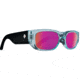 Spy Optic Genre Men's Sunglasses, Translucent Aqua Matte Black Frame, Happy Gray w/ Purple Spectra Mirror Lens, One Size, 100787