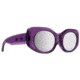 Spy Optic Hangout Women's Sunglasses, Del Translucent Purple Frame, Happy Bronze Platinum Spectra Mirror Lens, Medium, 136514