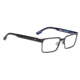 Spy Optic Malone Single Vision Prescription Eyeglasses, Matte Black/Black Blue Horn Frame, 573351456000SV