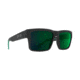 Spy Optic Montana Sunglasses, Soft Matte Black/Green Fade Frame, Happy Gray/Green w/Green Fla Lens, 673407843695