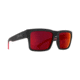 Spy Optic Montana Sunglasses, Soft Matte Black/Red Fade Frame, Happy Gray/Green w/Red Flash Lens, 673407803673