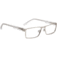 Spy Optic Nelson Progressive Prescription Eyeglasses, Matte Silver/Crystal Frame, 573444627000PR