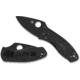 Spyderco Black Blade Ambitious Lightweight Folding Knives, 2.31in, 8Cr13MoV, Plain Blade, Black FRN Handle, C148PBBK