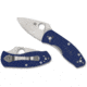 Spyderco Ambitious Lightweight Folding Knife, 2.31in, CPM S35VN, Serrated Leaf Blade, FRN Blue Handle, C148SBL