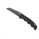 Spyderco Autonomy Automatic Folding Knife, 3.7in, H-1 Steel, Serrated Blade, Black Coated, Drop Point Blade, G-10, Black Handle, C165GSBBK