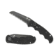 Spyderco Autonomy Automatic Folding Knife, 3.7in, H-1 Steel, Serrated Blade, Black Coated, Drop Point Blade, G-10, Black Handle, C165GSBBK