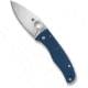 Spyderco Bodacious CPM SPY27 3.63in Folding Knife, Satin Finish, Silver, Blue G-10 Handle, C263GPCBL