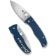 Spyderco Bodacious CPM SPY27 3.63in Folding Knife, Satin Finish, Silver, Blue G-10 Handle, C263GPCBL