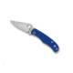 Spyderco Bug Folding Knife, 1.26in, 12C27, Drop Point Blade, G10 Blue Handle, C133GBLP