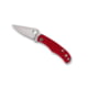 Spyderco Bug Folding Knife, 1.26in, 12C27, Drop Point Blade, G10 Red Handle, C133GRDP