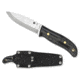 Spyderco Bushcraft G-10 Fine Edge Fixed Blade Knife w/ Leather Sheath FB26GP