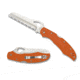 Spyderco Byrd Orange Cara Cara 2 Serrated Folding Lockback Knife, BY17SOR2
