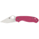 Spyderco Para 3 Lightweight Folding Knife, 2.93in, CTS BD1N, Satin Plain Blade, Pink FRN Handle, C223PN