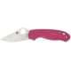 Spyderco Para 3 Lightweight Folding Knife, 2.93in, CTS BD1N, Satin Plain Blade, Pink FRN Handle, C223PN