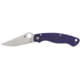 Spyderco Military 2 Folding Knife by Sal Glesser, 4in, CPM S110V, Satin Plain Clip Point Blade, Dark Blue G10 Handle, C36GPDBL2