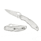 Byrd by Spyderco Cara Cara 2 Folding Knife, 95 mm, Stainless Steel Plain Blade, Stainless Steel Handle, BY03P2