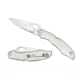 Byrd by Spyderco Cara Cara 2 Folding Knife, 95 mm, Stainless Steel Partially Serrated Blade, Stainless Steel Handle, BY03PS2