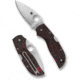 Spyderco Chaparral Red Fatcarbon Carbon Fiber 2.8in Folding Knife, Satin Finish, Silver, Red Fatcarbon Carbon Fiber Grips, C152CFRDP