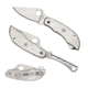 Spyderco ClipiTool Folding Knife, 2.01in, 8Cr13MoV, Clip Point Plain/Serrated Blade, Stainless Steel, Silver Handle, C176P&amp;S