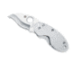 Spyderco Cricket Folding Knife, 1.9in, VG-10, Plain Edge, Drop Point Blade, Stainless Steel, Silver Handle, C29P