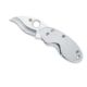 Spyderco Cricket Folding Knife, 1.9in, VG-10, Plain Edge, Drop Point Blade, Stainless Steel, Silver Handle, C29P