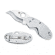 Spyderco Cricket Folding Knife, 1.9in, VG-10, Plain Edge, Drop Point Blade, Stainless Steel, Silver Handle, C29P