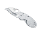 Spyderco Cricket Folding Knife, 1.9in, VG-10, Serrated Drop Point Blade, Stainless Steel, Silver Handle, C29S