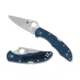 Spyderco Delica 4 Folding Knife, 2.9in, CPM SPY27, Satin, Modified Clip Blade, FRN Blue Handle, 716104000319