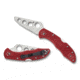 Spyderco Delica 4 Folding Training Knife, 2.76in, AUS-6, Leaf Blade, FRN Red Handle, C11TR