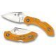Spyderco Dragonfly 2 Lightweight Folding Knife, 2.313in, VG-10, Plain Leaf Blade, Orange FRN Handle, C28POR2