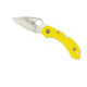 Spyderco Salt Dragonfly 2 Folding Knife, 2.25in, H-2 Steel, Leaf Blade, FRN Yellow Handle, C28PYL2