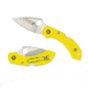 Spyderco Salt Dragonfly 2 Folding Knife, 2.25in, H-2 Steel, Leaf Blade, FRN Yellow Handle, C28PYL2
