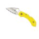 Open Box, Dealer Demo, Spyderco Salt Dragonfly2 Folding Knife, 2.25in, H-2 Steel, Serrated Blade, Leaf Blade, FRN Yellow Handle, C28SYL2-DMO