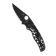 Spyderco Edgerati Folding Knife, 3.57in, CPM S30V, DLC, Clip Point, Aluminum, Black Handle, 716104017973